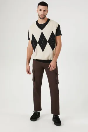 Forever 21 Men's Cargo Straight-Leg Jeans Dark Brown Forever 21