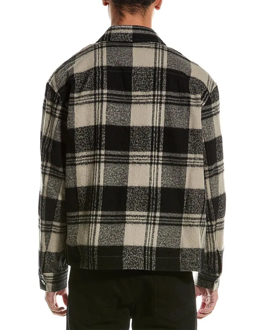 FRAME Denim Spring Plaid Wool-Blend Jacket