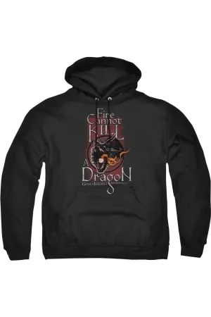 Game Of Thrones Fire Cannot Kill A Dragon Adult Pull Over Hoodie / Hooded Sweatshirt