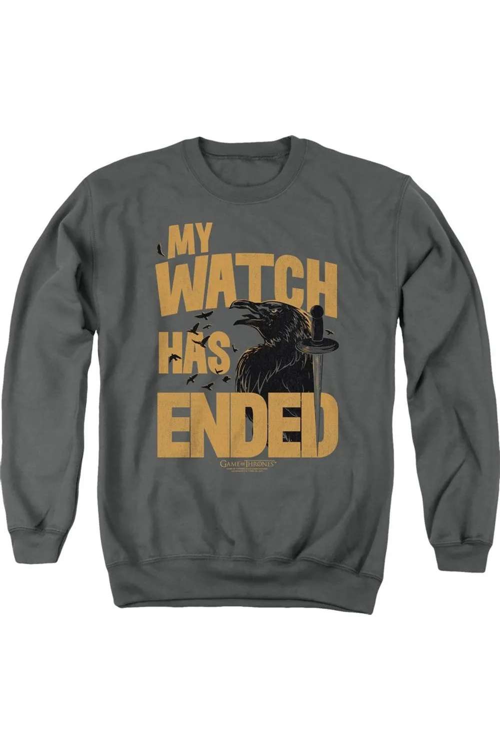 Game Of Thrones My Watch Has Ended Adult Crewneck Sweatshirt