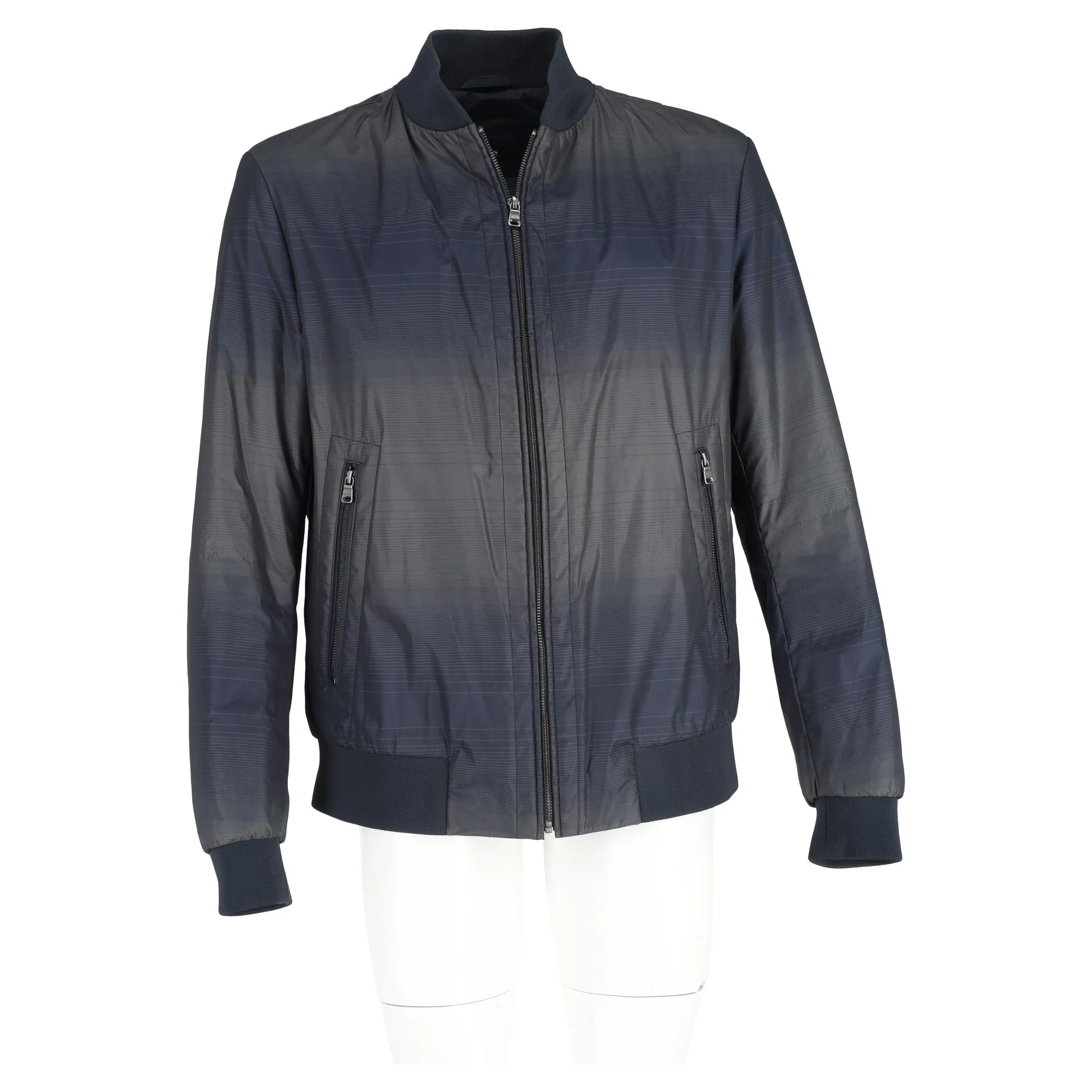 Hugo Boss Bomber Jacket in Blue Nylon