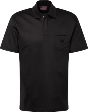 HUGO Men's Domer Solid Black Cotton Short Sleeve Polo T-Shirt