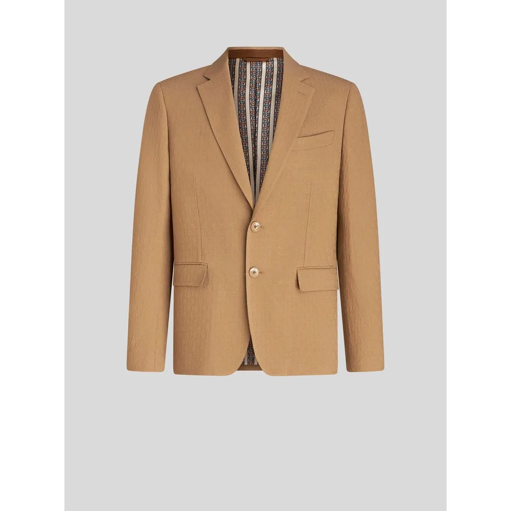 JACQUARD JACKET WITH TIE PRINT DESIGNS