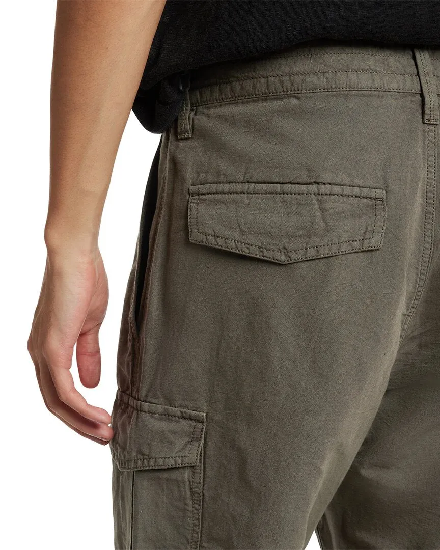 John Varvatos Craig Cargo Linen-Blend Pant