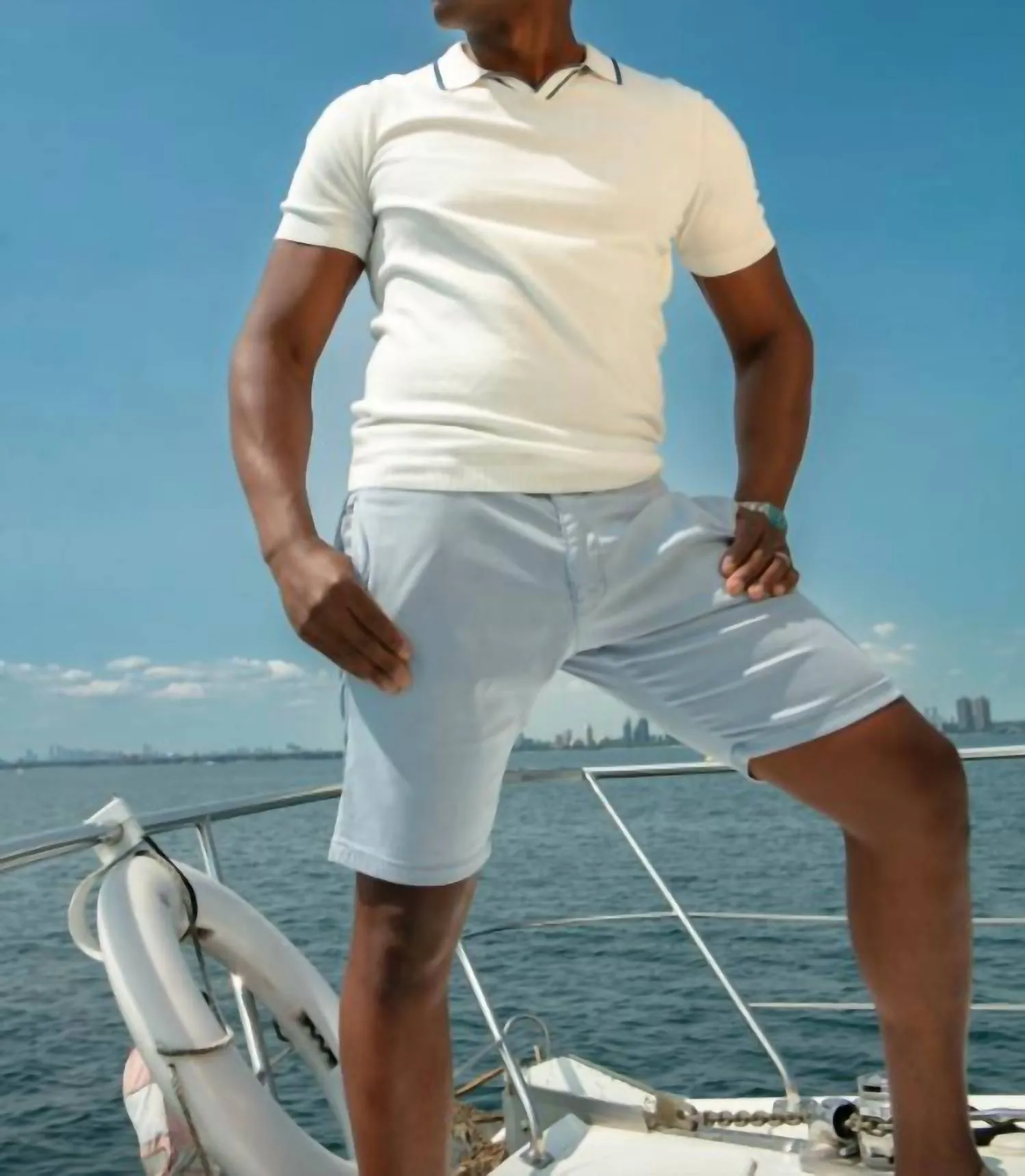Johnny Collar Polo Shirt In White