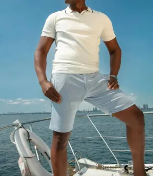 Johnny Collar Polo Shirt In White