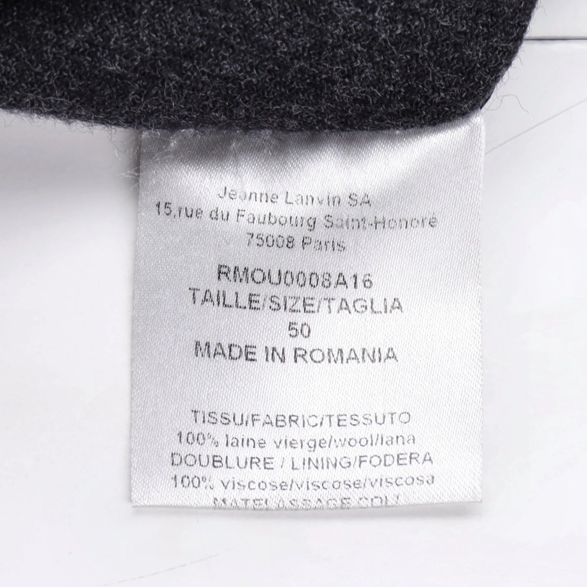 Lanvin Zipped Bomber Jacket in Grey Wool