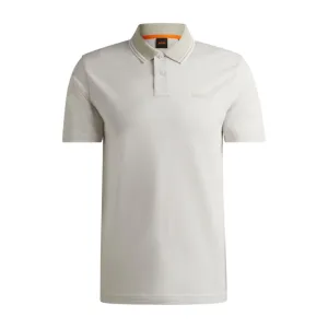 Logo-print polo shirt in Oxford-piqu cotton