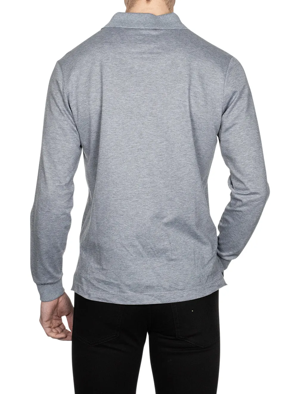 Longsleeve Polo Grey
