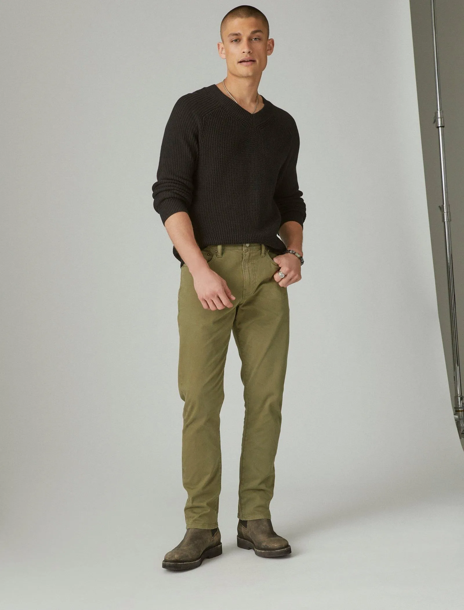 Lucky Brand 410 Athletic Straight Sateen Stretch Jean Sage Shadow Lucky Brand