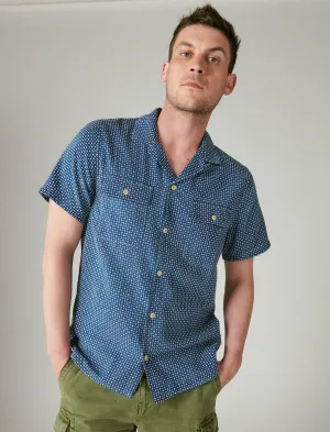 Lucky Brand Short Sleeve Auto Body Indigo Dobby Lucky Brand