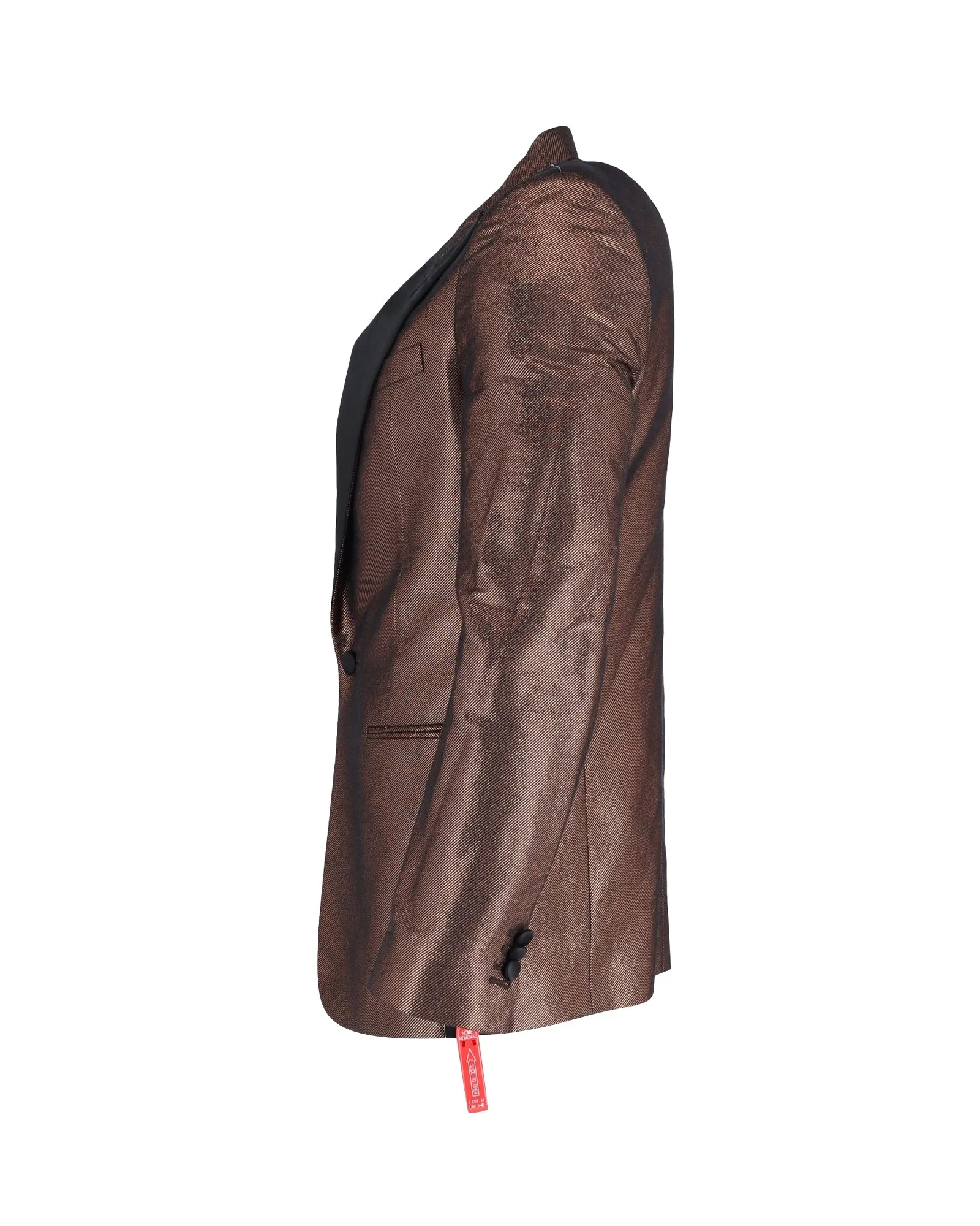 Maison Margiela Tuxedo Blazer in Metallic Bronze Polyester