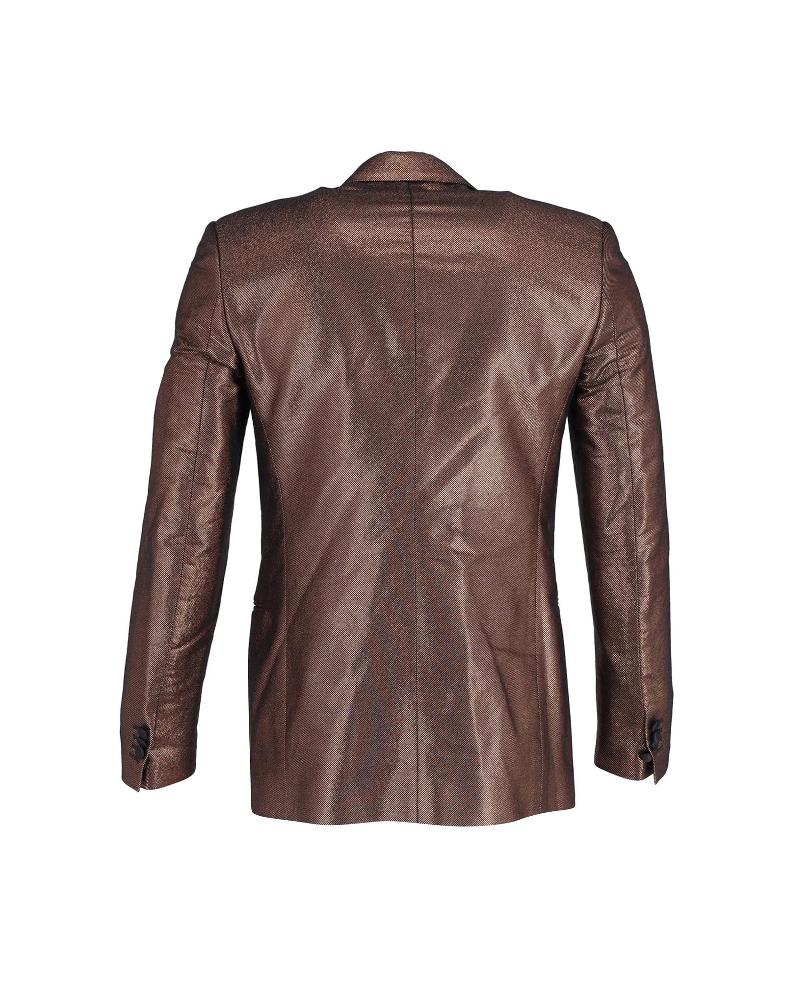Maison Margiela Tuxedo Blazer in Metallic Bronze Polyester
