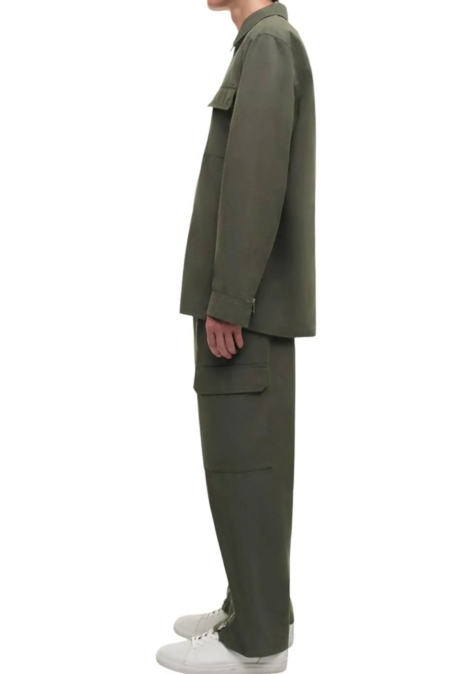 Matthew Surplus Utility Jacket In Army
