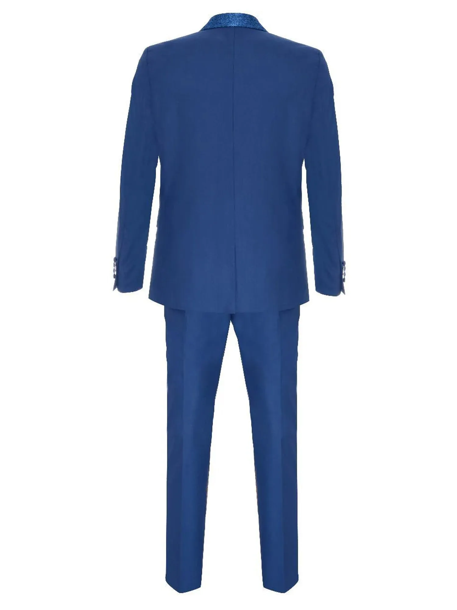 Men's 4 Piece Blue Tailored Wedding Suit