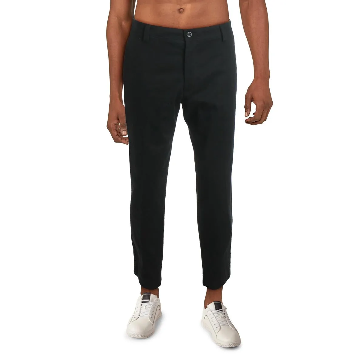 Mens Classic Fit Flat Front Khaki Pants