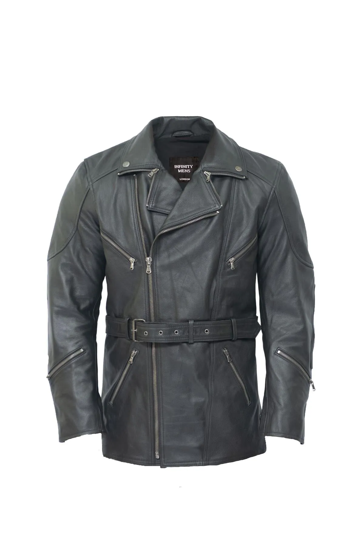 Mens Cross Zip CE Armour Biker Jacket - Budapest
