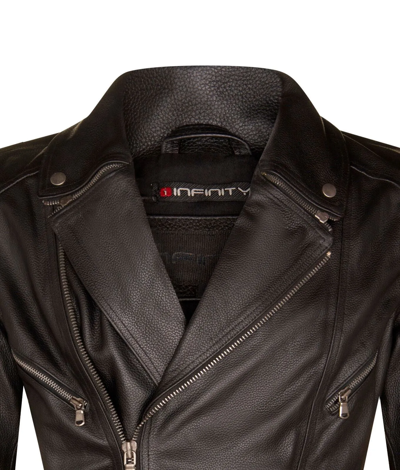 Mens Cross Zip CE Armour Biker Jacket - Budapest