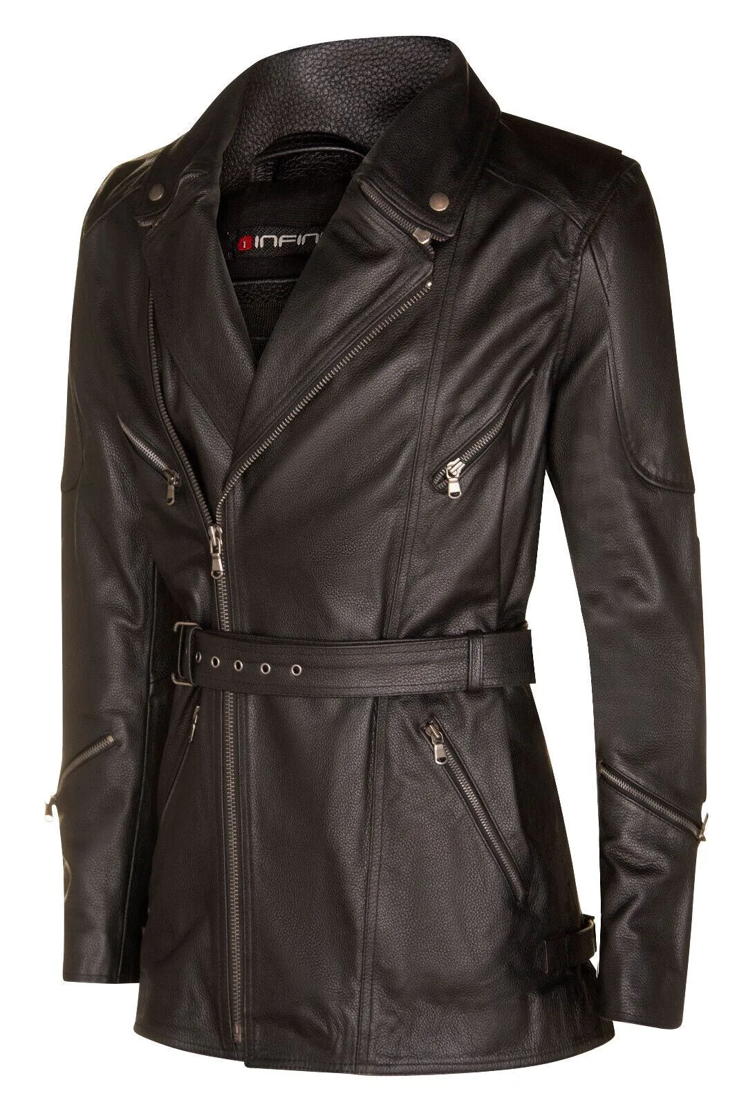 Mens Cross Zip CE Armour Biker Jacket - Budapest