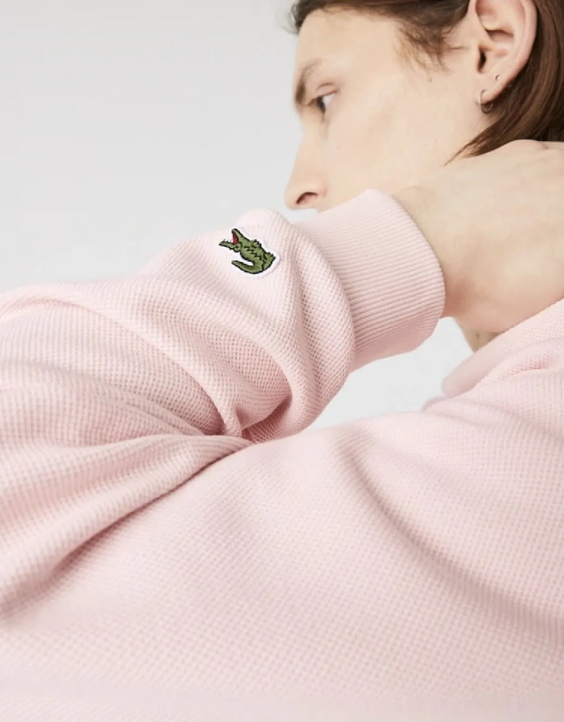Men's Hooded Embroidered Logo Pique Fleece Sweatshirt Light Pink Patagonia Clothing