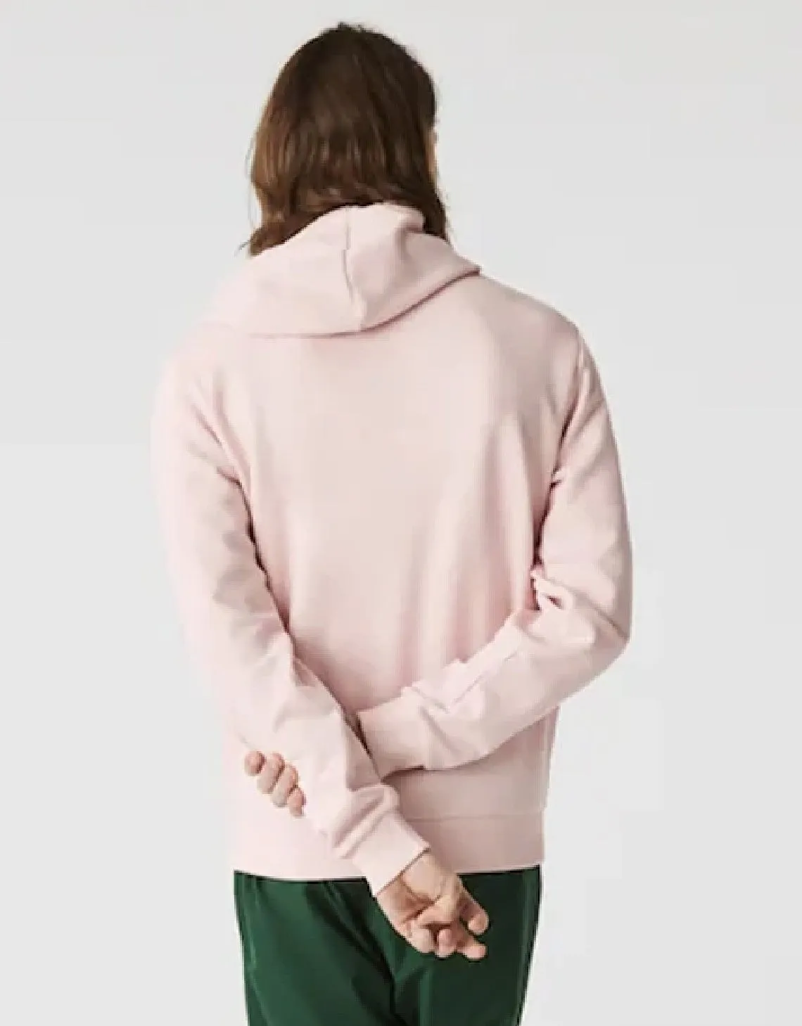 Men's Hooded Embroidered Logo Pique Fleece Sweatshirt Light Pink Patagonia Clothing