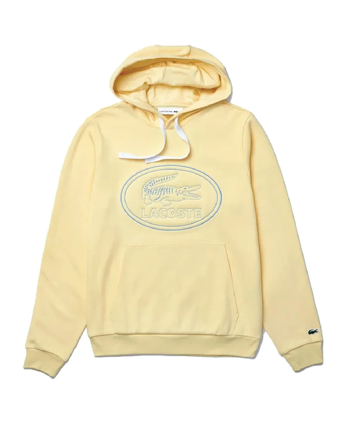 Men's Hooded Embroidered Logo Pique Fleece Sweatshirt Yellow Patagonia Clothing