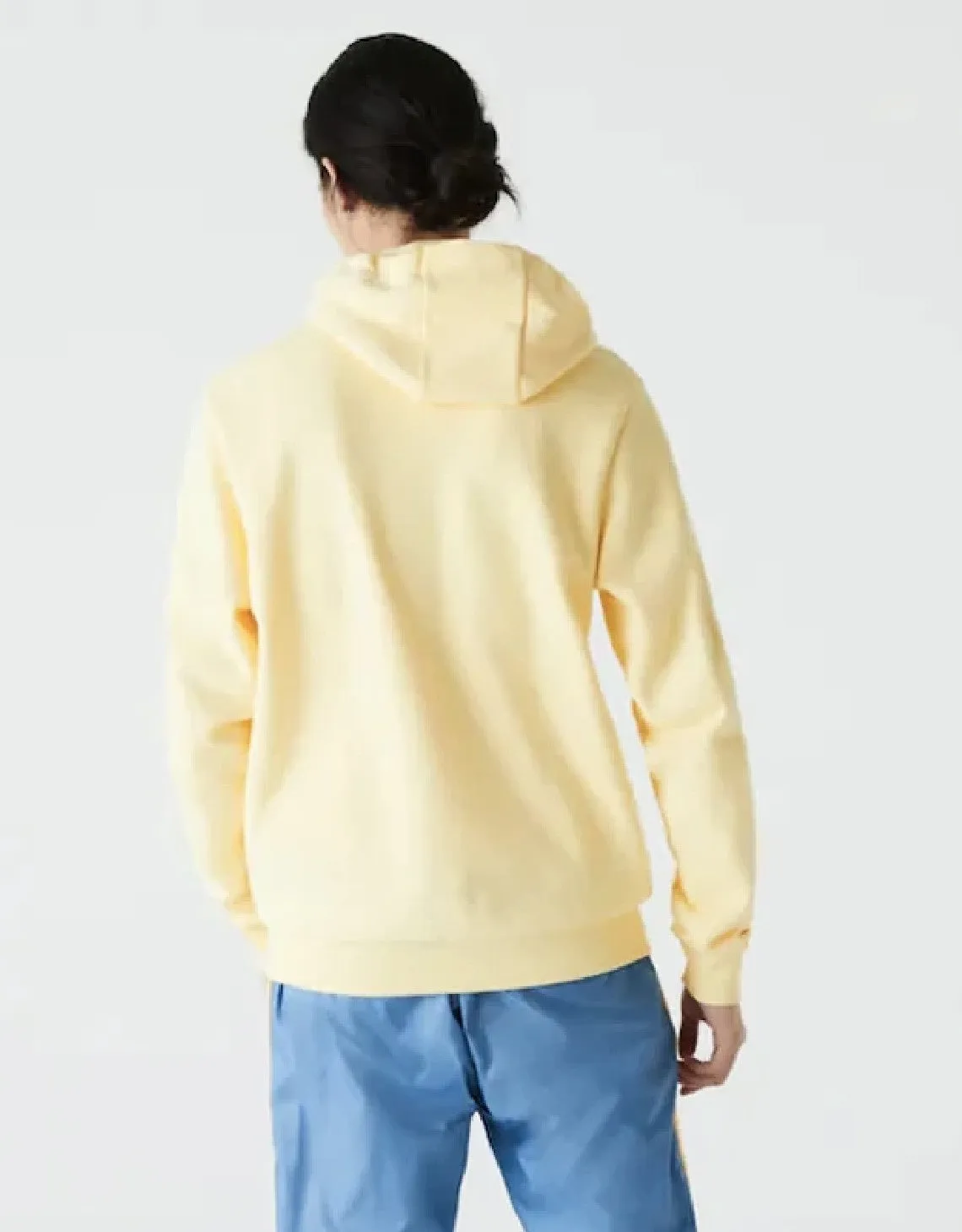 Men's Hooded Embroidered Logo Pique Fleece Sweatshirt Yellow Patagonia Clothing