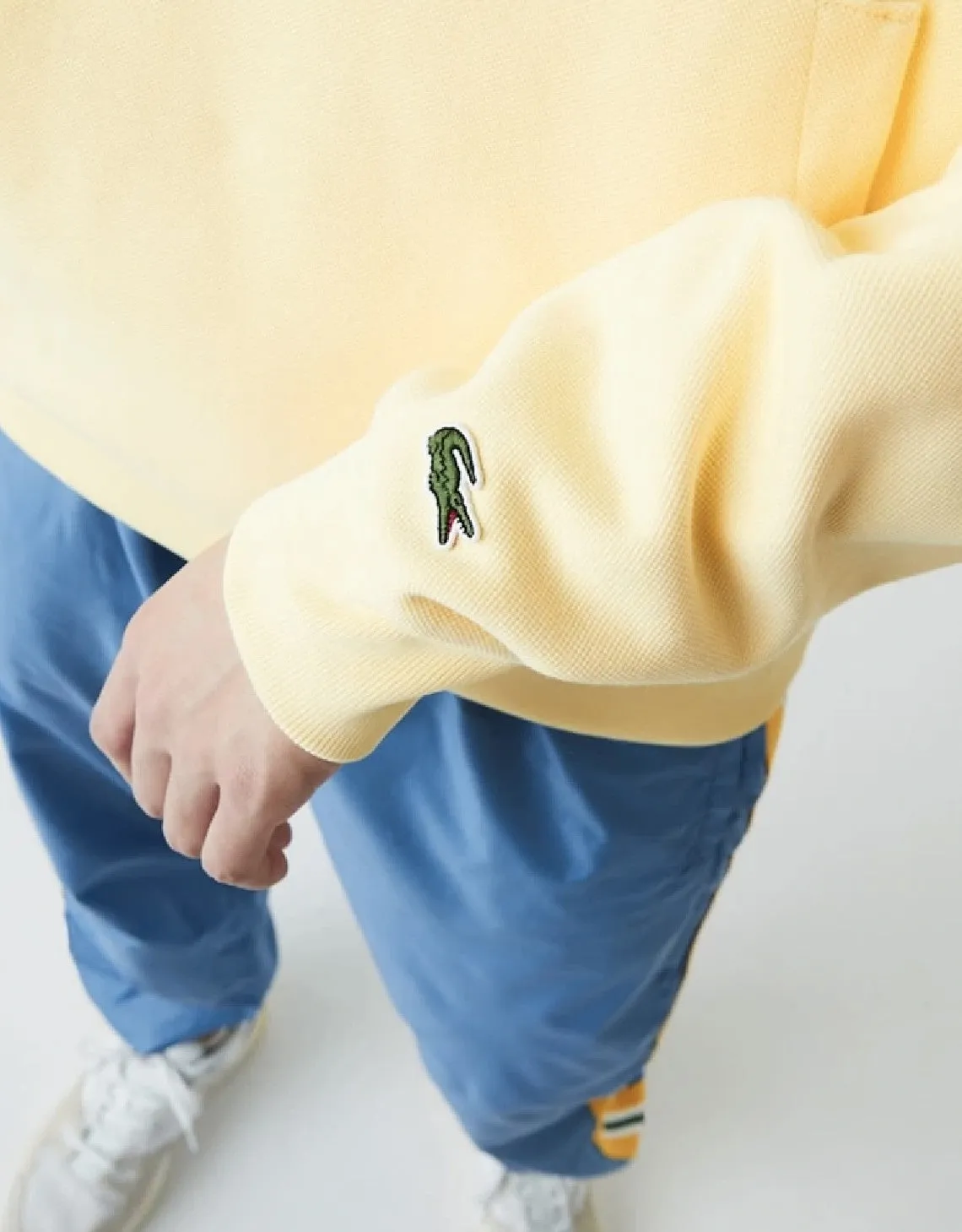 Men's Hooded Embroidered Logo Pique Fleece Sweatshirt Yellow Patagonia Clothing