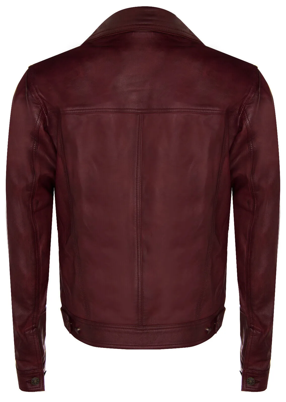 Men's Retro Leather Trucker Jacket-Constantine
