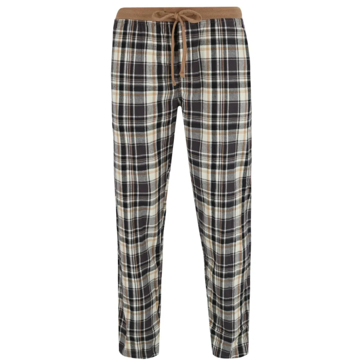 Men's Short Sleeve and Flannel Pant Pajama Set