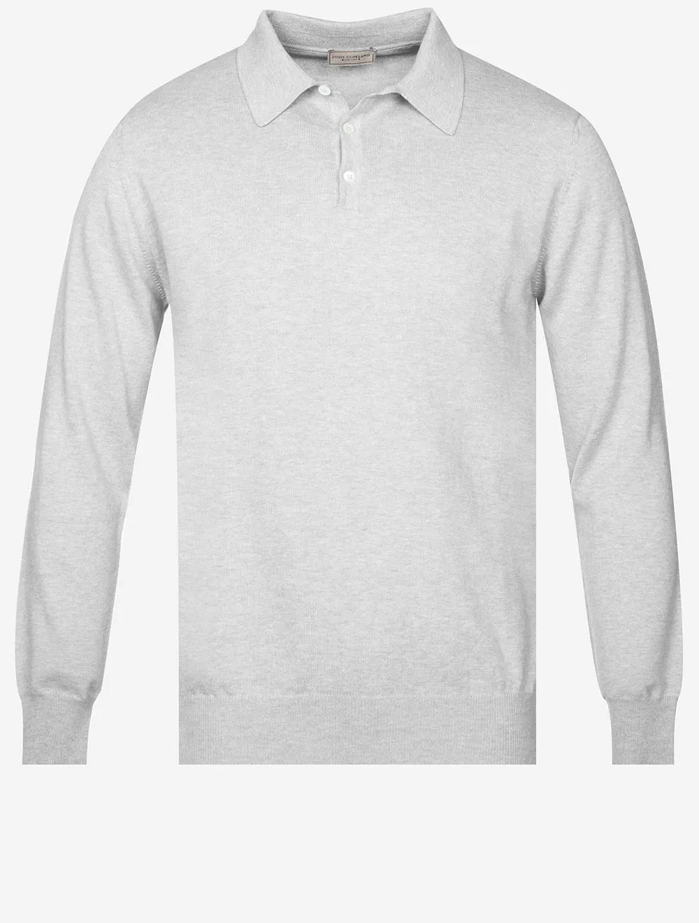 Merino Long Sleeve Polo Grey