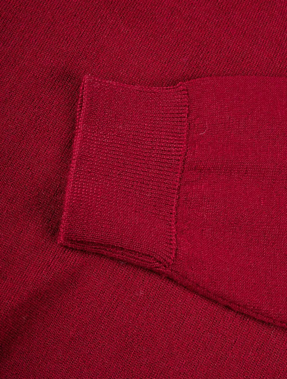 Merino Wool Polo Red