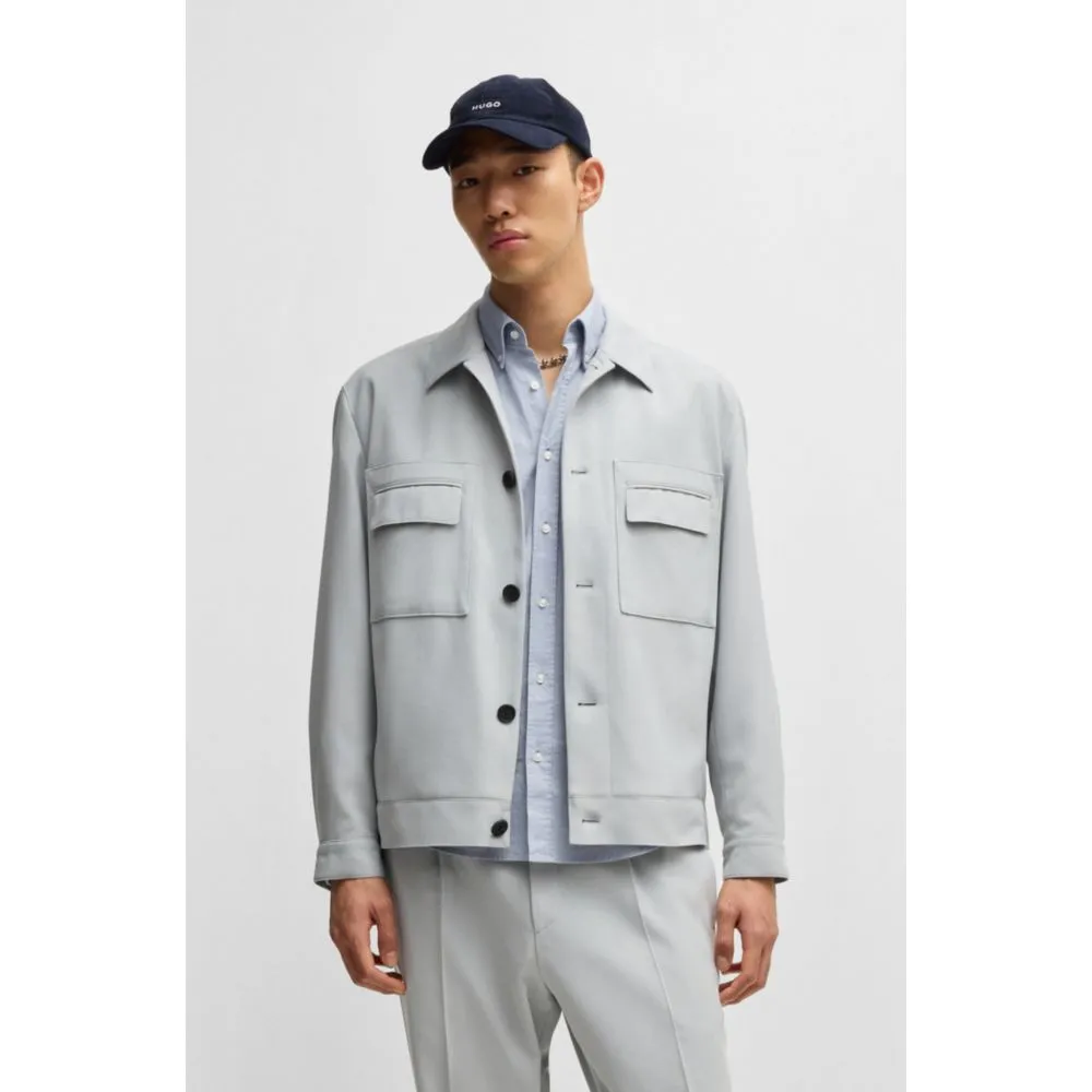 Modern-fit jacket in stretch twill