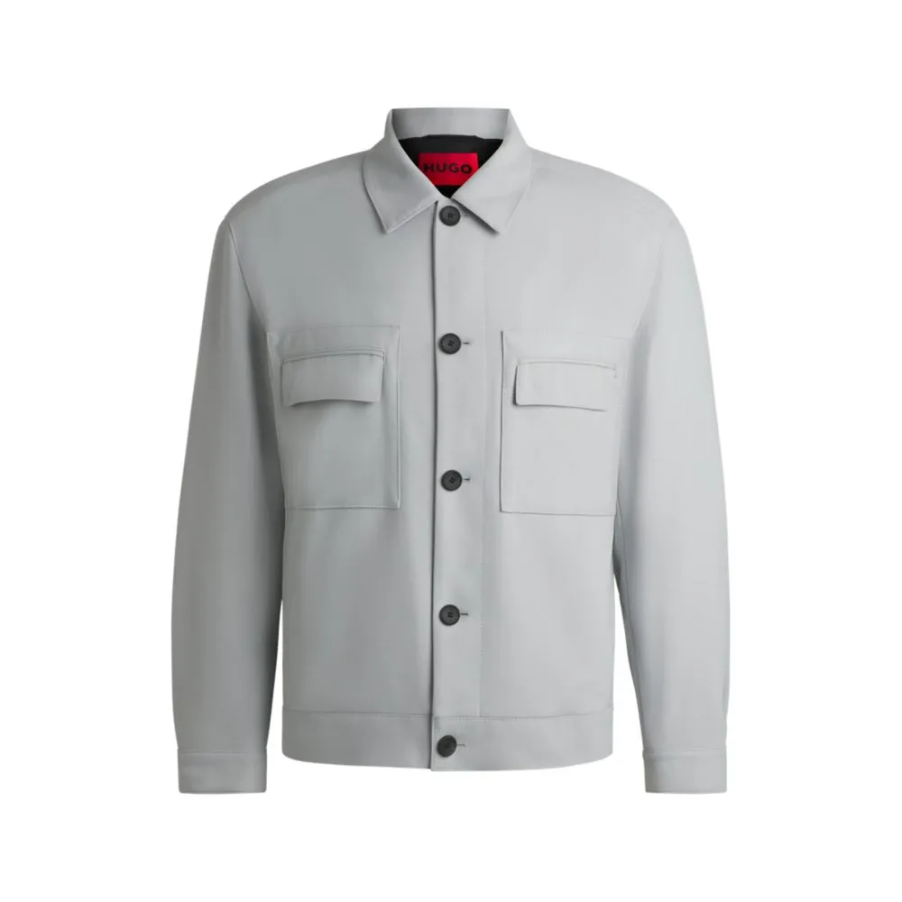 Modern-fit jacket in stretch twill