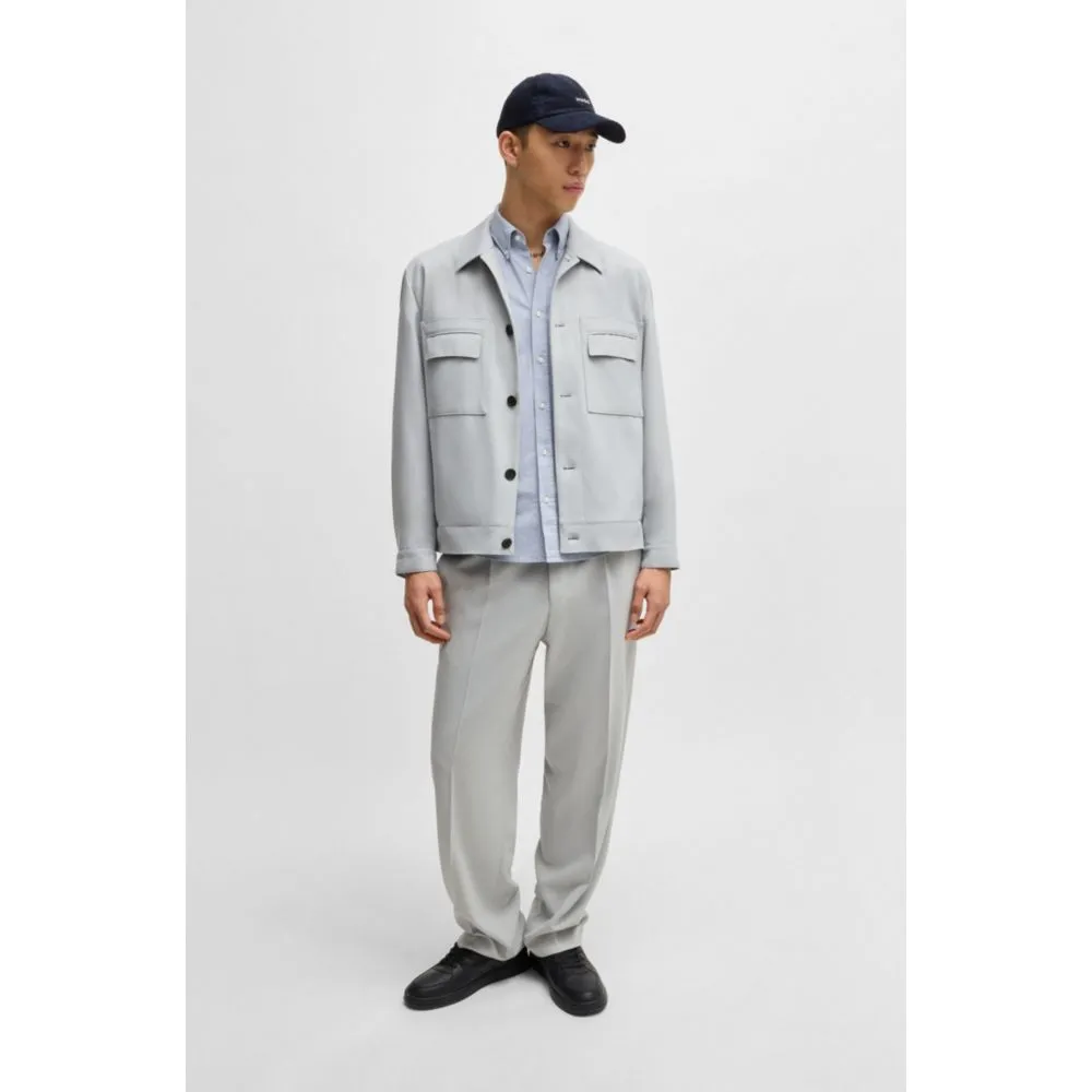 Modern-fit jacket in stretch twill
