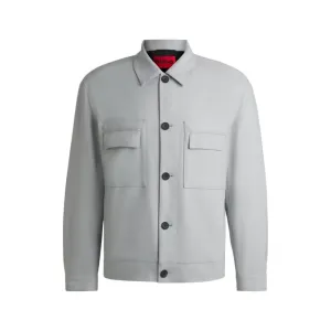 Modern-fit jacket in stretch twill