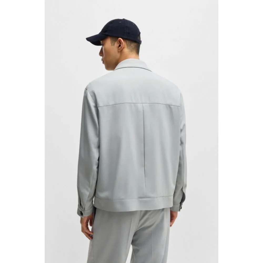 Modern-fit jacket in stretch twill