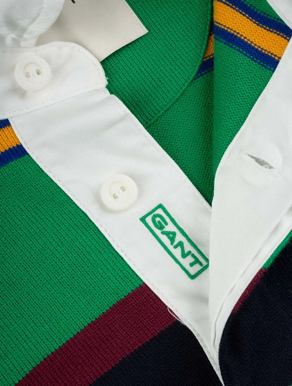 Multi Stripe Heavy Rugger Green Peas