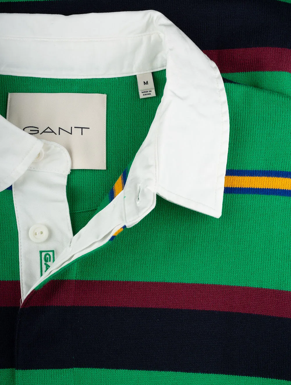 Multi Stripe Heavy Rugger Green Peas