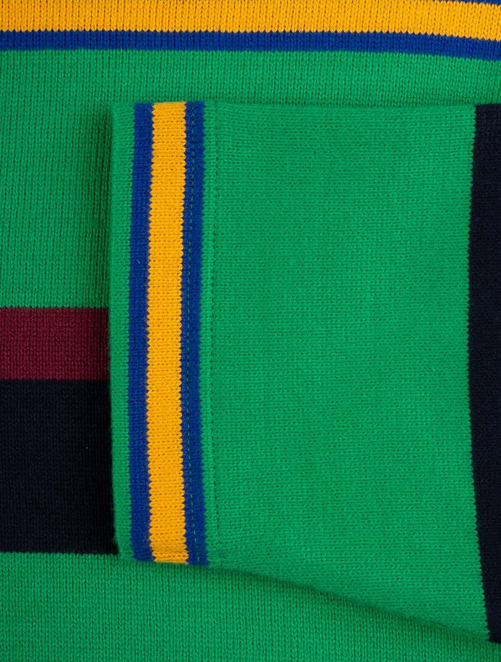 Multi Stripe Heavy Rugger Green Peas