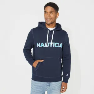 Nautica Men's Big & Tall Logo Pullover Hoodie Navy Nautica