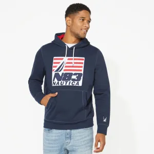 Nautica Men's Big & Tall N83 Graphic Pullover Hoodie Navy Nautica