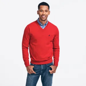 Nautica Men's Big & Tall Navtech J-Class V-Neck Sweater Nautica Red Nautica