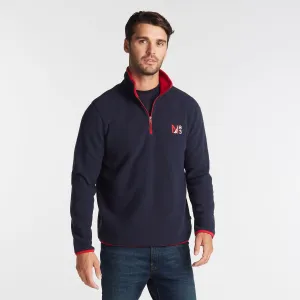 Nautica Men's Big & Tall Quarter Zip Nautex Fleece Pullover Navy Nautica