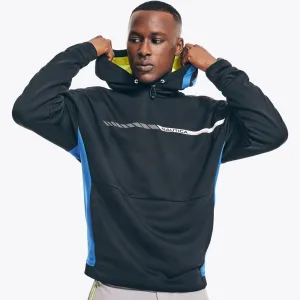 Nautica Men's Big & Tall Sustainably Crafted Competition Pullover Hoodie True Black Nautica