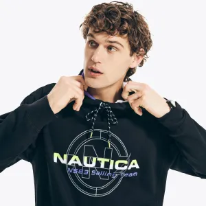 Nautica Men's Competition Sailing Team Pullover Hoodie True Black Nautica