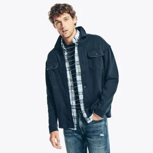 Nautica Men's Fleece Button-Down Shirt Navy Nautica