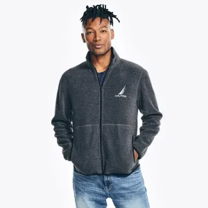 Nautica Men's Full-Zip Nautex Fleece Charcoal Heather Nautica