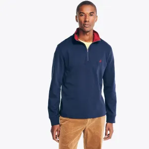 Nautica Men's Quarter-Zip Pullover Stellar Blue Heather Nautica