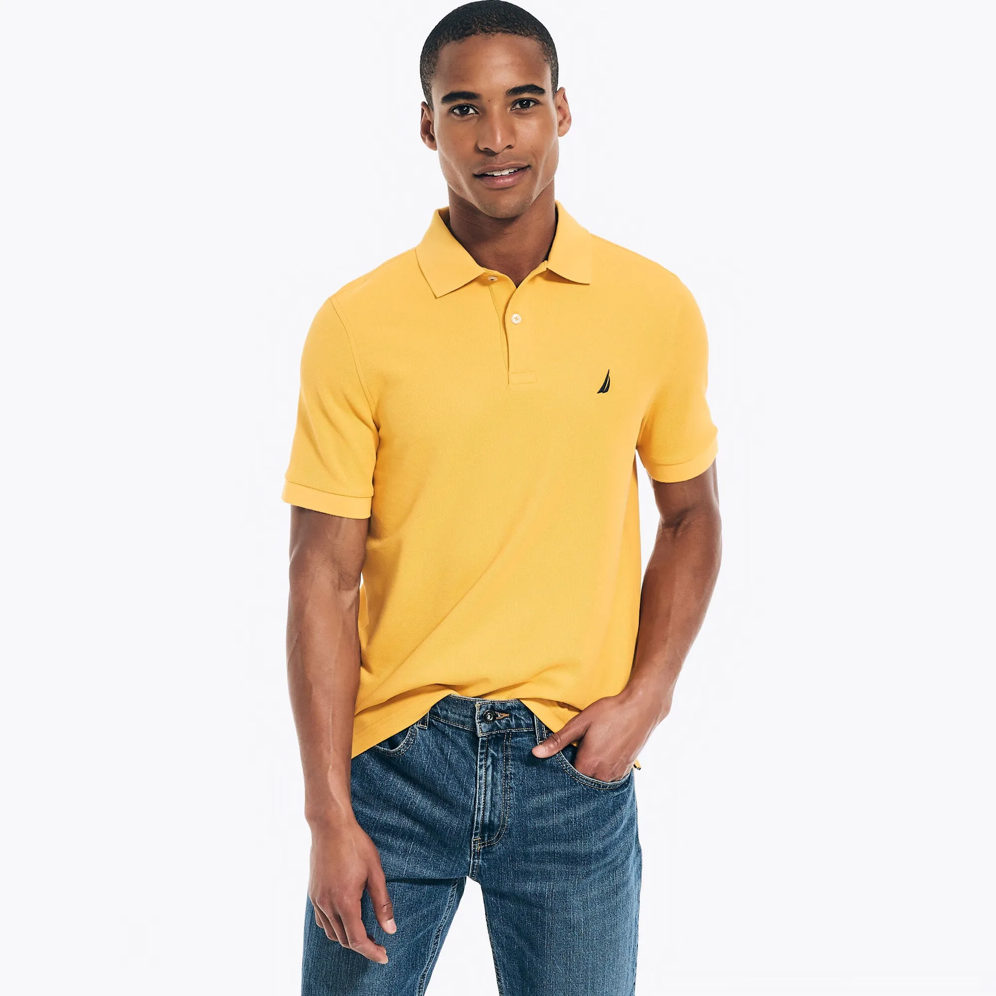 Nautica Mens Sustainably Crafted Classic Fit Deck Polo